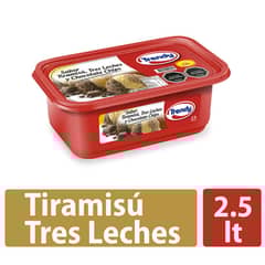 TRENDY - Helado de Leche Sabor Tiramisú Tres Leches Cassata 2.5 L
