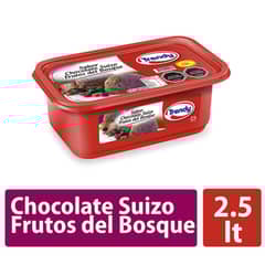 TRENDY - Helado de Leche Sabor Chocolate Suizo Frutos del Bosque Cassata 2.5 L