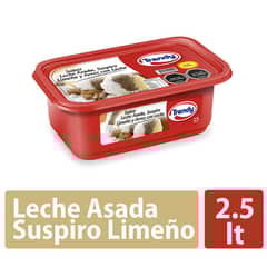 TRENDY - Helado de Leche Sabor Leche Asada y Suspiro Limeño Cassata 2.5 L