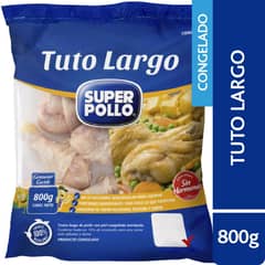 SUPER POLLO - Tuto Largo de Pollo Congelado 800 g