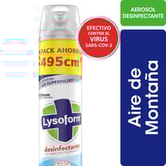 LYSOFORM - Desinfectante Ambientes y Superficies Aire de Montaña 495 ml