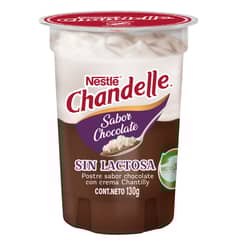 NESTLE - Postre Chandelle Sabor Chocolate Sin Lactosa con Crema Chantilly 130 g