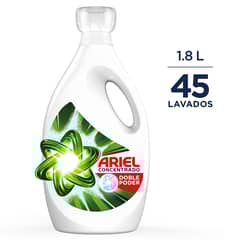 ARIEL - Detergente Líquido Concentrado Doble Poder 1,8L