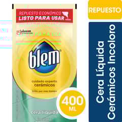 BLEM - Repuesto Cera Líquida Pisos Cerámicos Blem Incoloro Económico 400 ml