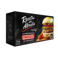 RECETA DEL ABUELO - Hamburguesa de Vacuno 10 x 100 g