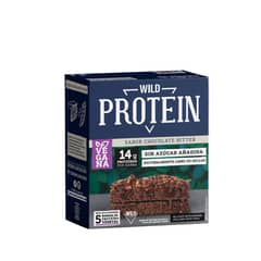 WILD PROTEIN - Barra de Proteina Vegana Sabor Chocolate Bitter 5 Un