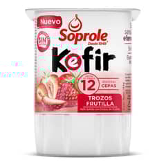 SOPROLE - Yoghurt Kefir Trozos de Frutilla 155 g
