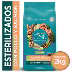 PURINA ONE - Alimento para Gato Esterilizado Pollo Salmón Purina One 2 Kg