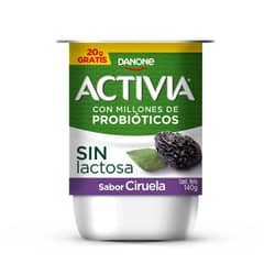ACTIVIA - Yoghurt con Probióticos Sabor Ciruela Sin Lactosa 140 g