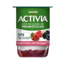 ACTIVIA - Yoghurt con Probióticos Frutos del Bosque Sin Lactosa 140 g