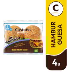 CASTAÑO - Pan de Hamburguesa 4 Un 230 g