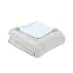 CASA JOVEN - Frazada Sherpa 1.5 Plaza Beige 160X220 Cm