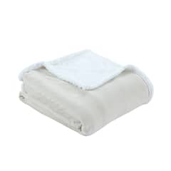 CASA JOVEN - Frazada Sherpa 2 Plazas Beige 200X220 Cm