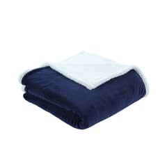 CASA JOVEN - Frazada Sherpa 2 Plazas Azul 200X220 Cm