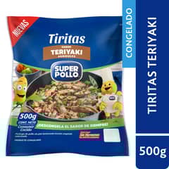 SUPER POLLO - Tiritas de Pechuga de Pollo Sabor Teriyaki Congeladas 500 g