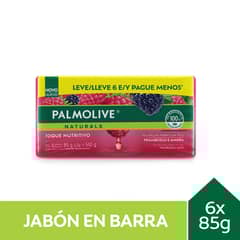 PALMOLIVE - Pack Jabón de Tocador Palmolive Naturals Frambuesa y Mora 6 x 85 g