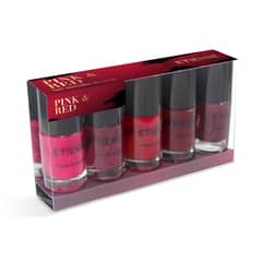 ETIENNE - Pack Esmaltes de Uñas Pink & Red Etienne 5 x 11 ml