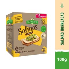 SANISSIMO - Galletas de Maíz Salmas Clásicas 108 g