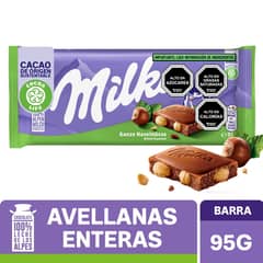 MILKA - Chocolate Milka Relleno con Avellanas Enteras 95 g